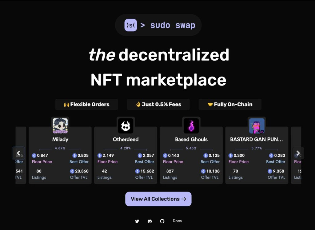 Sudoswap, a decentralized NFT marketplace, has announced an Ethereum Token airdrop