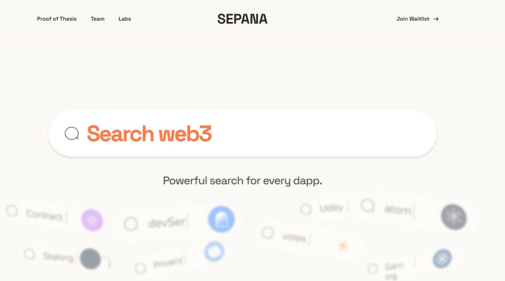 Spana decentralized search engine