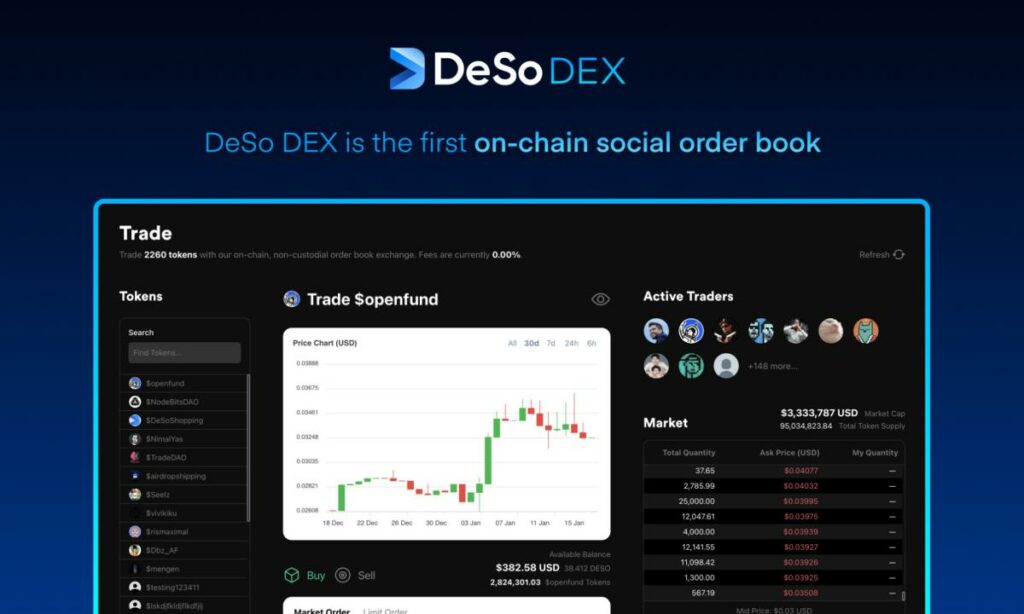 DeSo launched DeSo DEX