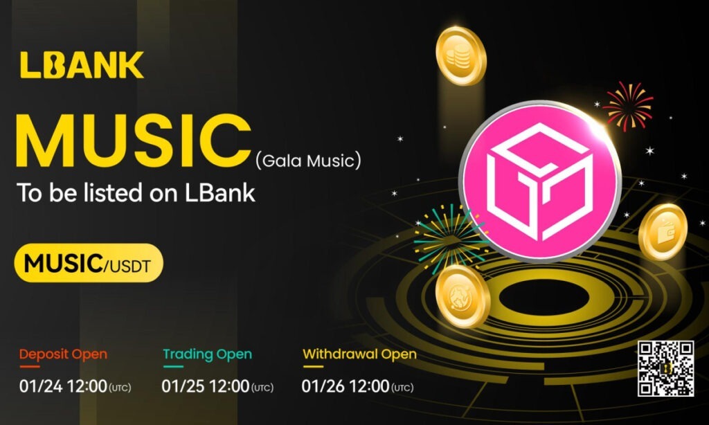 LBank Exchange, a premier global digital asset trading platform, has announced the listing of Gala Music (MUSIC) on January 25, 2024