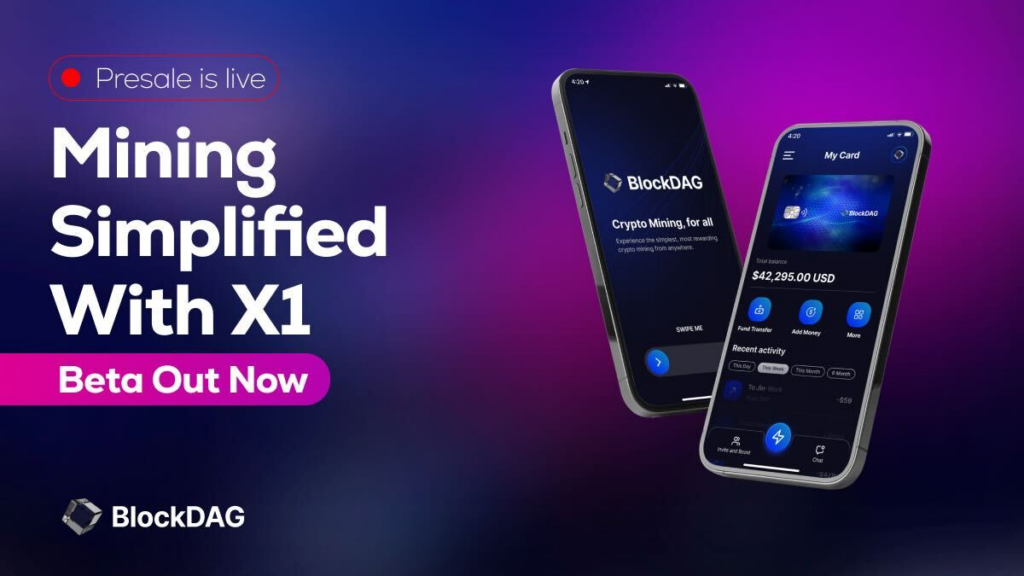 BlockDAG's X1 Miner App Excels; TRX Gains & MNT Falters