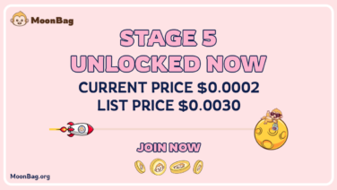 MoonBag Presale: 5th Stage, 88% APY Staking! Outpaces Dogwifhat, Floki Inu
