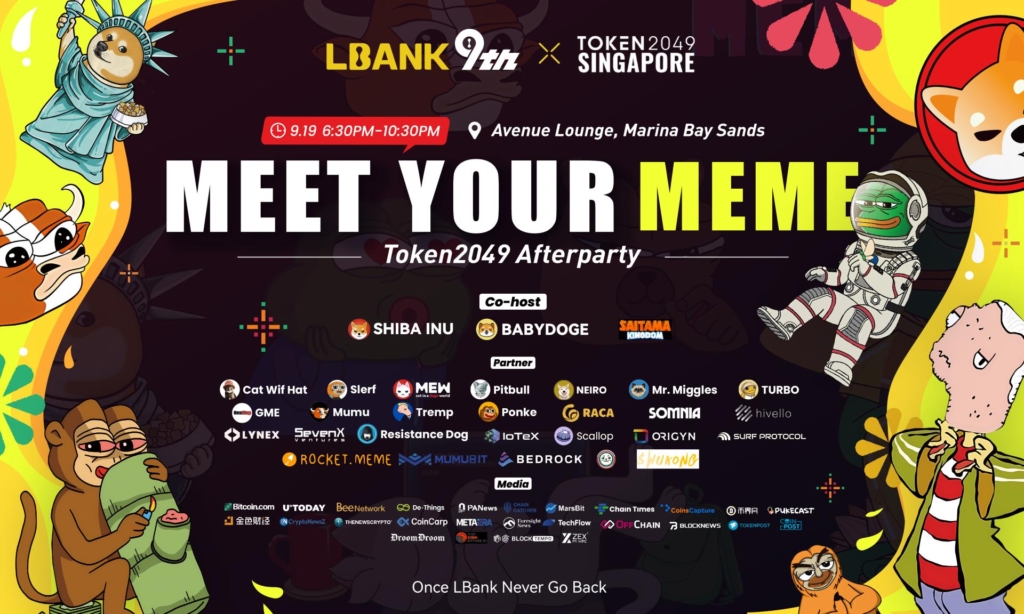 ‘Meet Your Meme’ TOKEN2049 After Party to Unite Crypto Giants and Memecoin Enthusiasts in Singapore