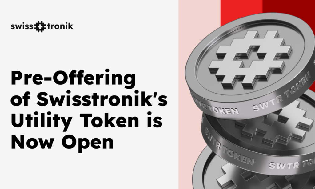 Swisstronik Announces Exclusive Pre-Offering of its Utility Token: SWTR