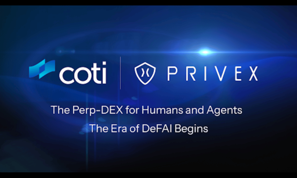 COTI Announces PriveX: A Perp-Dex for Humans and Agents – The Era of DeFAI Begins