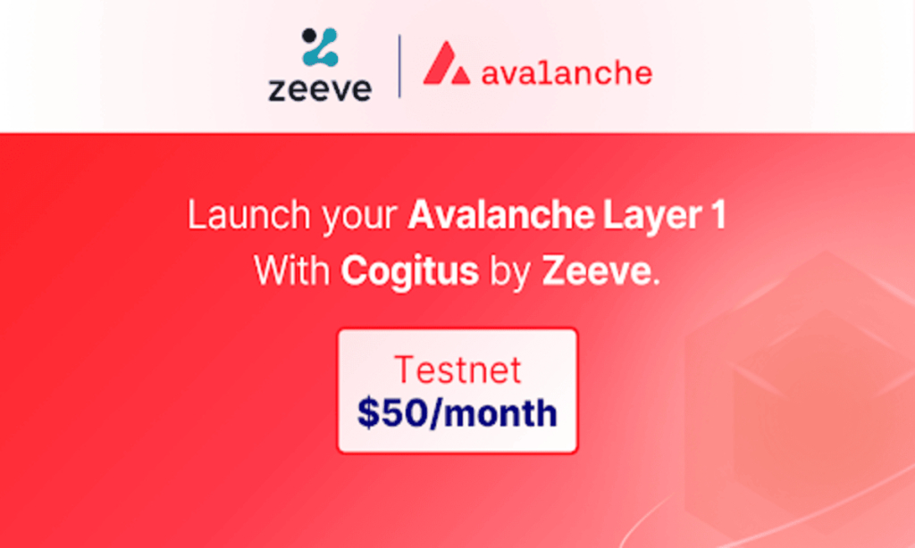 Launch Avalanche Layer 1 in One Click with Cogitus by Zeeve