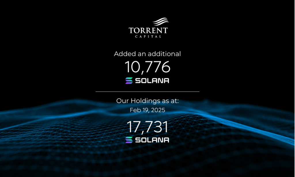 Torrent Capital Increases its Solana Holdings