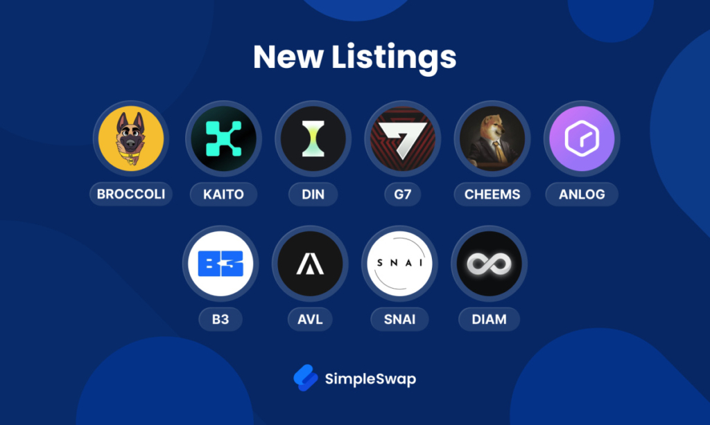 February Crypto Expansion: New Listings on SimpleSwap