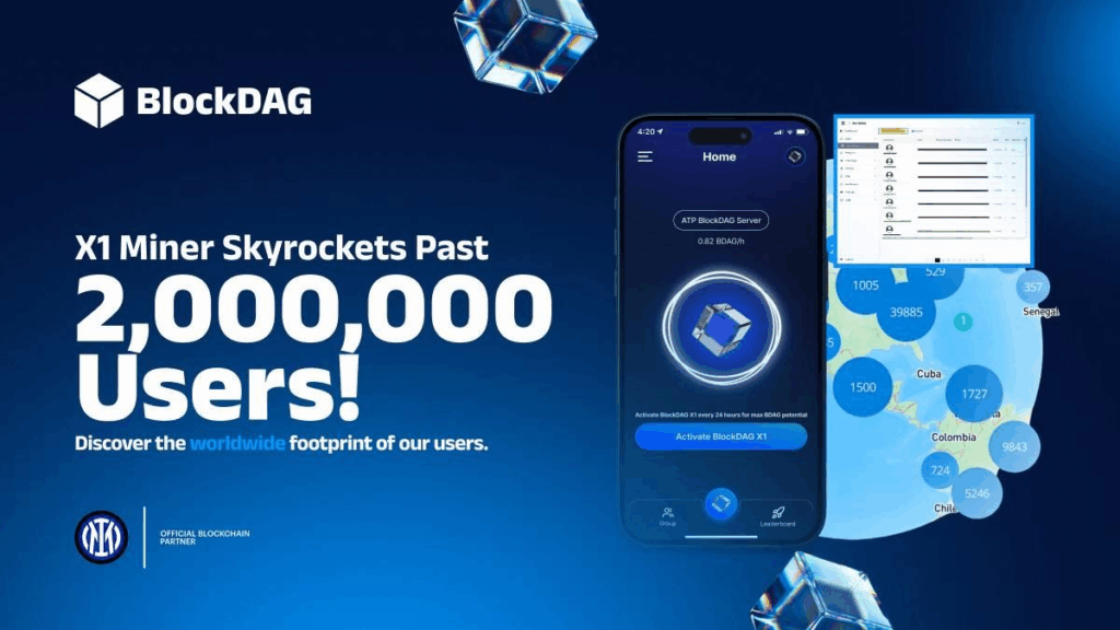 Over 2M Users Mine Daily on BlockDAG’s X1 App While LINK Holds at $13.59 & ATOM Climbs