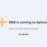 BNB integration announced for Q4 2025 in Apirone’s cryptogateway