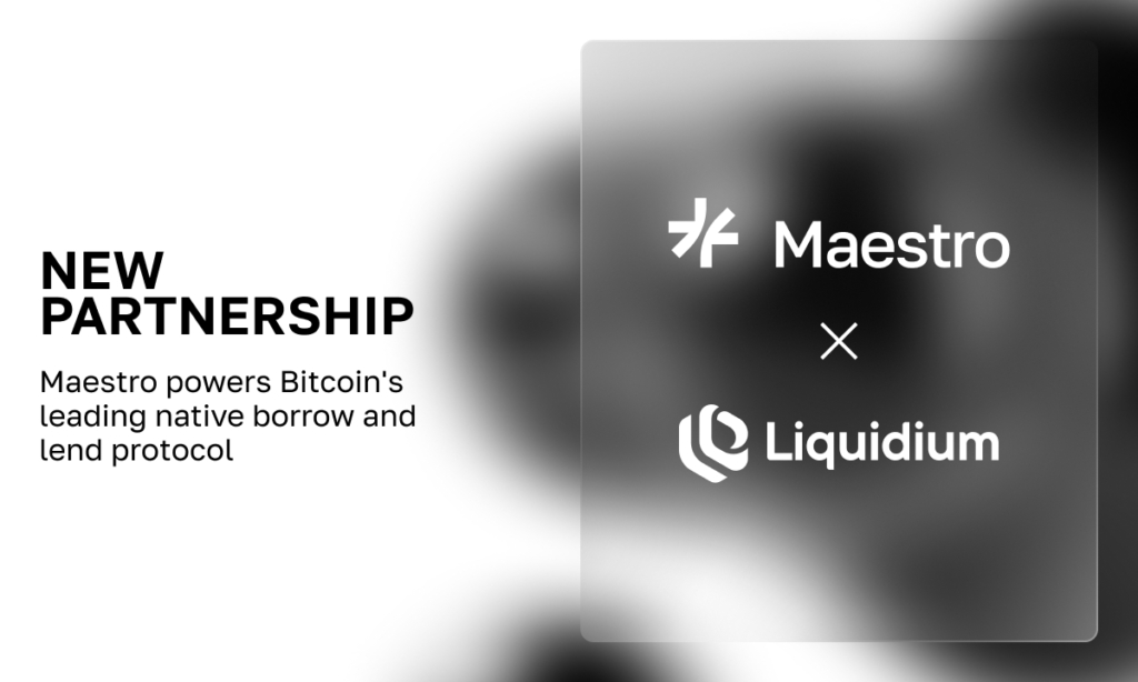 Maestro Powers Liquidium, Bitcoin’s Leading Native Borrow and Lend Protocol, with Real-time Indexing and Mempool Awareness