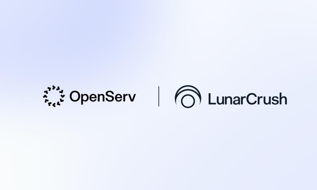 OpenServ, the leading full‑stack AI infrastructure platform and protocol, today announced a partnership with LunarCrush, the leading web3 socia