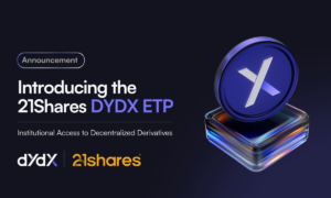 21Shares Launches DYDX ETP, Unlocking Institutional Access to On-Chain Derivatives