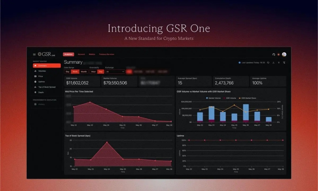 GSR Unveils “GSR One,” a Unified Platform Redefining Transparency Across Trading, Treasury, and Market Making