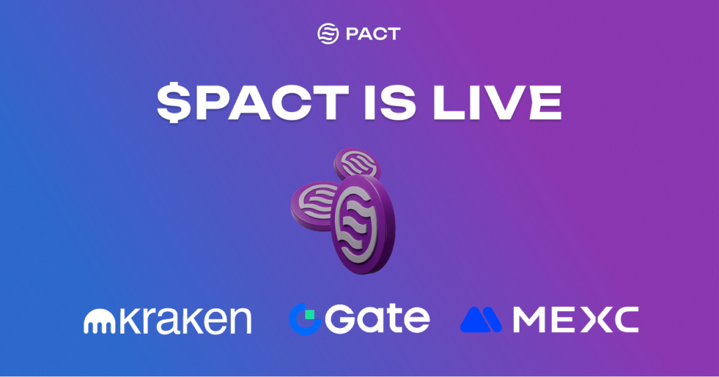 PACT Announces $PACT Token Support on Kraken, MEXC, and Gate