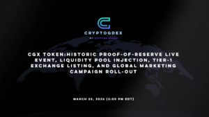 CryptoG Group Announces March 25 Proof of Reserves and Liquidity Event