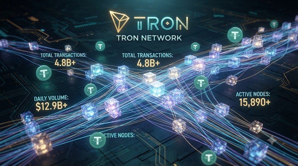 TRON Processes Record On-Chain Activity as TRX Holds Near $0.33