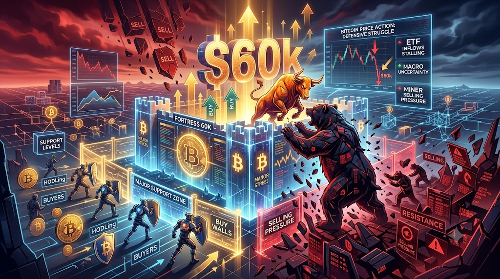 The $60k Battle: Why Bitcoin’s Current Price Action is a Defensive Struggle